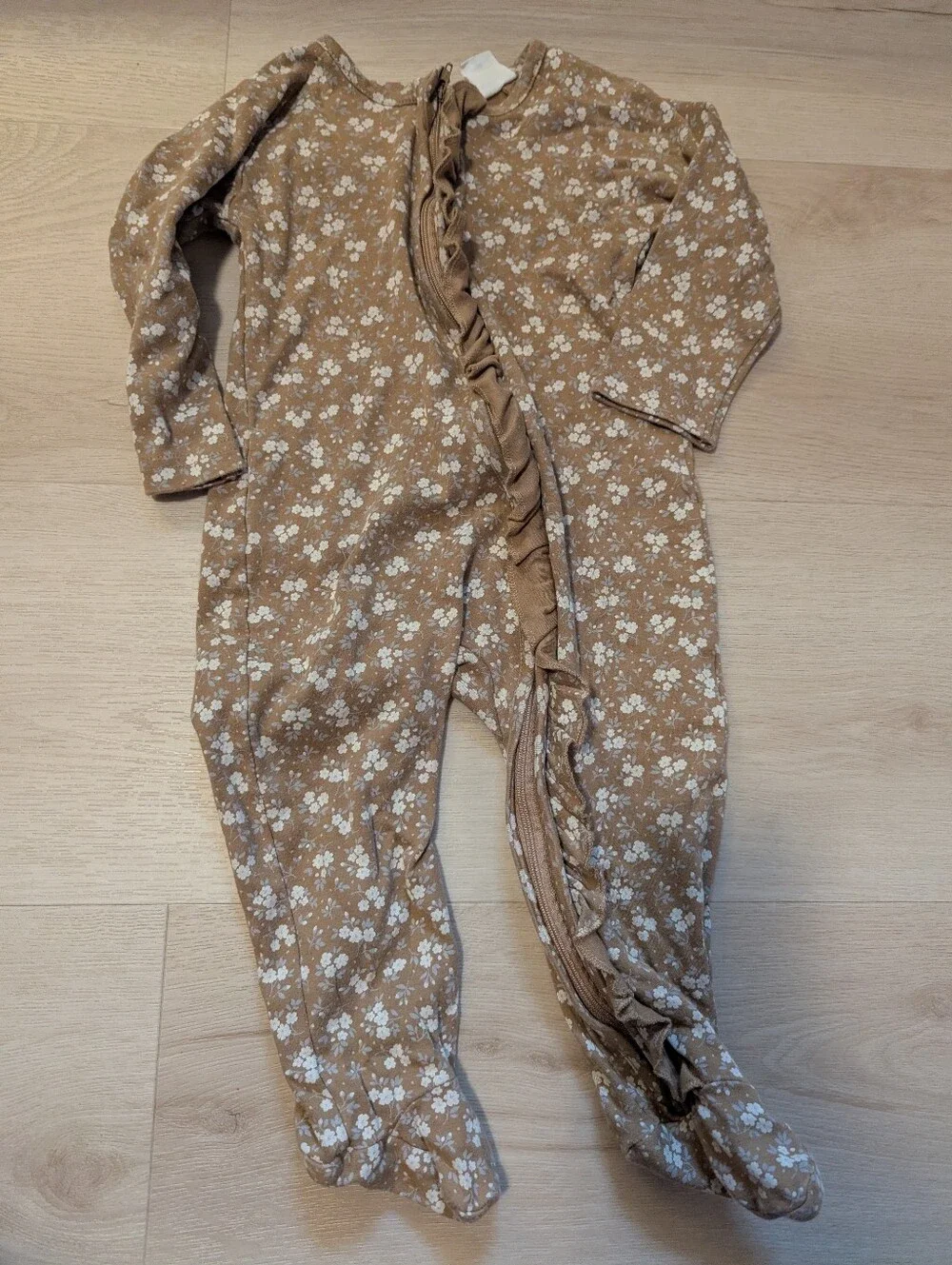 Jamie Kay Rosalie Fields Caramel Pajamas Onesie Footie